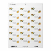 Rustic Sunflower Address Labels Adressaufkleber (Vorne)