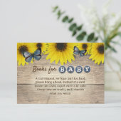 Rustic Sunflower Babydusche Buchungsanfrage Begleitkarte (Stehend Vorderseite)