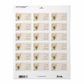 Rustic Sunflower Beige Hochzeitsplattform Adressaufkleber (Vorne)