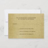 Rustic Sunflower Blue Wirbel Wedding RSVP (Rückseite)