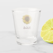 Rustic Sunflower Boho Floral Cute Girly  Schnapsglas (Rückseite)