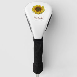 Rustic Sunflower Botanical Boho Personalized Golf Headcover