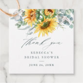 Rustic Sunflower Brautparty Vielen Dank Geschenkanhänger (Vorderseite)