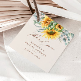 Rustic Sunflower Brautparty Vielen Dank Geschenkanhänger
