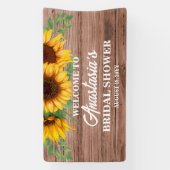 Rustic Sunflower Bridal Shower Welcome Sign Banner (Vertikal)