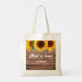 Rustic Sunflower Bridesmaids gift  Tragetasche (Rückseite)
