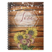 Rustic Sunflower Christlich Journal Notebook Notizblock (Vorderseite)