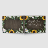 Rustic Sunflower Country Daisy Wedding Gästebuch (Voll)