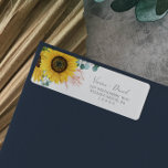 Rustic Sunflower Eukalyptus: Rücksendeadresse<br><div class="desc">Diese rustikalen Sonnenblumeneukalyptus-Rücksendeadressen-Aufkleber sind perfekt für eine Hochzeit auf dem Lande. Das böhmische Blumendesign besticht durch gelbe Sonnenblumen,  rot-rosa Blume und Jäger-grüne Eukalyptusgrün in Aquarellen mit elegantem,  modernem Boho-Ambiente. Diese Labels können für Hochzeiten,  Brautpartys,  Sonderveranstaltungen oder jedes Mal verwendet werden,  wenn Sie ein persönliches Adressetikett benötigen.</div>