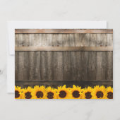 Rustic Sunflower Foto Abschluss Class 2025 Einladung (Rückseite)