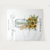 Rustic Sunflower Mason Jar Bridal Shower Wandteppich (Vorderseite (Horizontal))