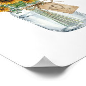 Rustic Sunflower Mason Jar Cards & Gifts Sign Poster (Ecke)