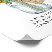 Rustic Sunflower Mason Jar Mimosa Bar  Poster (Ecke)