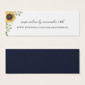 Rustic Sunflower Navy Hochzeitsseite UAWG (Vorne & Hinten)
