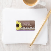 Rustic Sunflower Personalisiert Address Labels Adressaufkleber (Insitu)
