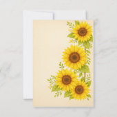 Rustic Sunflower RSVP Card (Rückseite)