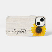 Rustic Sunflower Script Steam Name Phone Case iPhone Hülle (Rückseite (Horizontal))