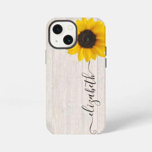Rustic Sunflower Script Steam Name Phone Case iPhone Hülle (Rückseite)