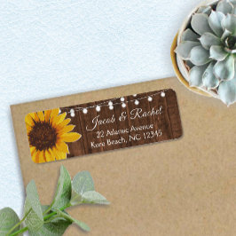 Rustic Sunflower String Lights Hochzeitadresse