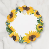 Rustic Sunflower Themed Baby Dusche Gefallen Gesch Geschenkanhänger (Rückseite)