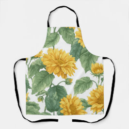Rustic Sunflower Watercolor Floral Boho Farmhouse  Schürze