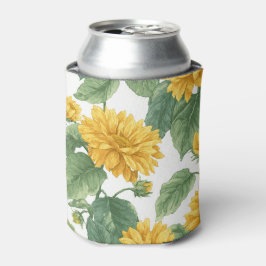 Rustic Sunflower Watercolor Floral Farmhouse Dosenkühler