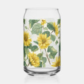 Rustic Sunflower Watercolor Floral Farmhouse Drink Dosenglas (Links)