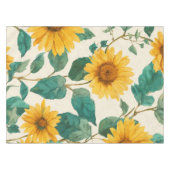 Rustic Sunflower Watercolor Floral Farmhouse Tischdecke (Vorderseite (Horizontal))