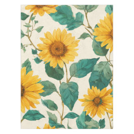 Rustic Sunflower Watercolor Floral Farmhouse Tischdecke