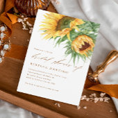 Rustic Sunflower Watercolor Script-Brautparty Einladung