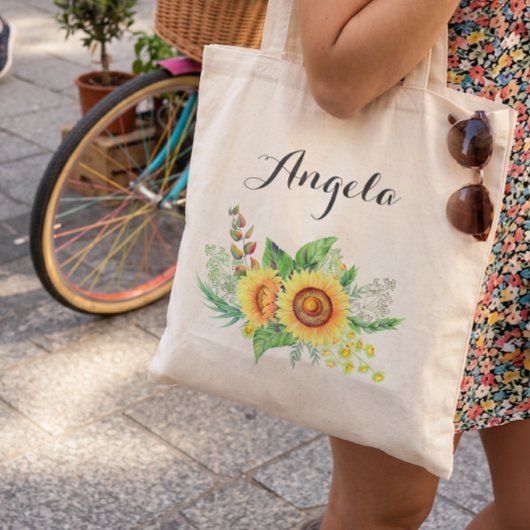 Rustic Sunflower Wedding Bridesmaid Tragetasche
