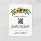 Rustic Sunflower Wedding Enclosure Card Begleitkarte (Vorderseite)
