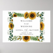 Rustic Sunflower Wedding Foam Board Poster (Vorne)