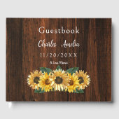 Rustic Sunflower Wedding Gästebuch (Vorderseite)
