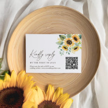 Rustic Sunflower Wedding QR Code