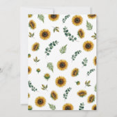 Rustic Sunflower Wedding Save The Date Einladung (Rückseite)