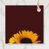 Rustic Sunflower Wedding Vielen Dank Geschenkanhänger (Rückseite)