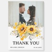 Rustic Sunflower Wedding Vielen Dank Magnet (Vorderseite)