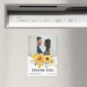 Rustic Sunflower Wedding Vielen Dank Magnet (In Situ (Geschirrspüler))
