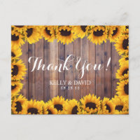Rustic Sunflower Wedding Vielen Dank