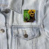 Rustic Sunflowers and Cowboy Boots Western Wedding Button (Beispiel)