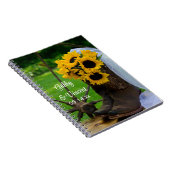 Rustic Sunflowers and Cowboy Boots Western Wedding Notizblock (Rechte Seite)