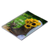 Rustic Sunflowers and Cowboy Boots Western Wedding Notizblock (Linke Seite)