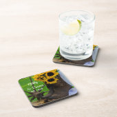 Rustic Sunflowers and Cowboy Boots Western Wedding Untersetzer (Rechte Seite)