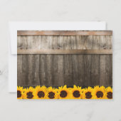 Rustic Sunflowers Beerdigung Danke (Rückseite)