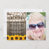 Rustic Sunflowers Beerdigung Danke (Vorderseite)