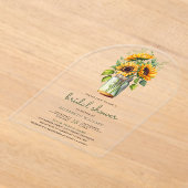 Rustic Sunflowers Mason Jar Bridal Shower Acryleinladungen (Ablage )