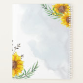 Rustic Sunflowers Newlyweds Gift Planners Journals Planer (Rückseite)