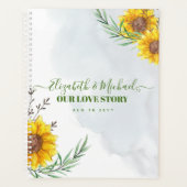 Rustic Sunflowers Newlyweds Gift Planners Journals Planer (Vorderseite)