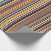Rustic Sunset Stripes Gift Wrap - Warmes Mittelalt Geschenkpapier (Ecke)